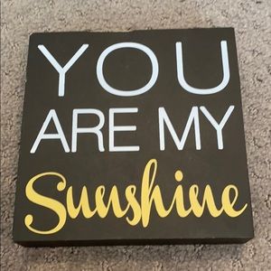 Black wooden wall sign or shelf decor